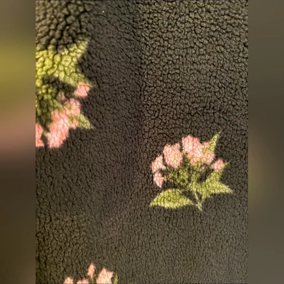 Woolrich Floral Zip-Up Fleece Jacket - Olive Green - Picture 7 of 7